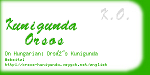 kunigunda orsos business card